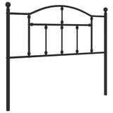 vidaXL Vervangend hoofdbord 90 cm metaal zwart