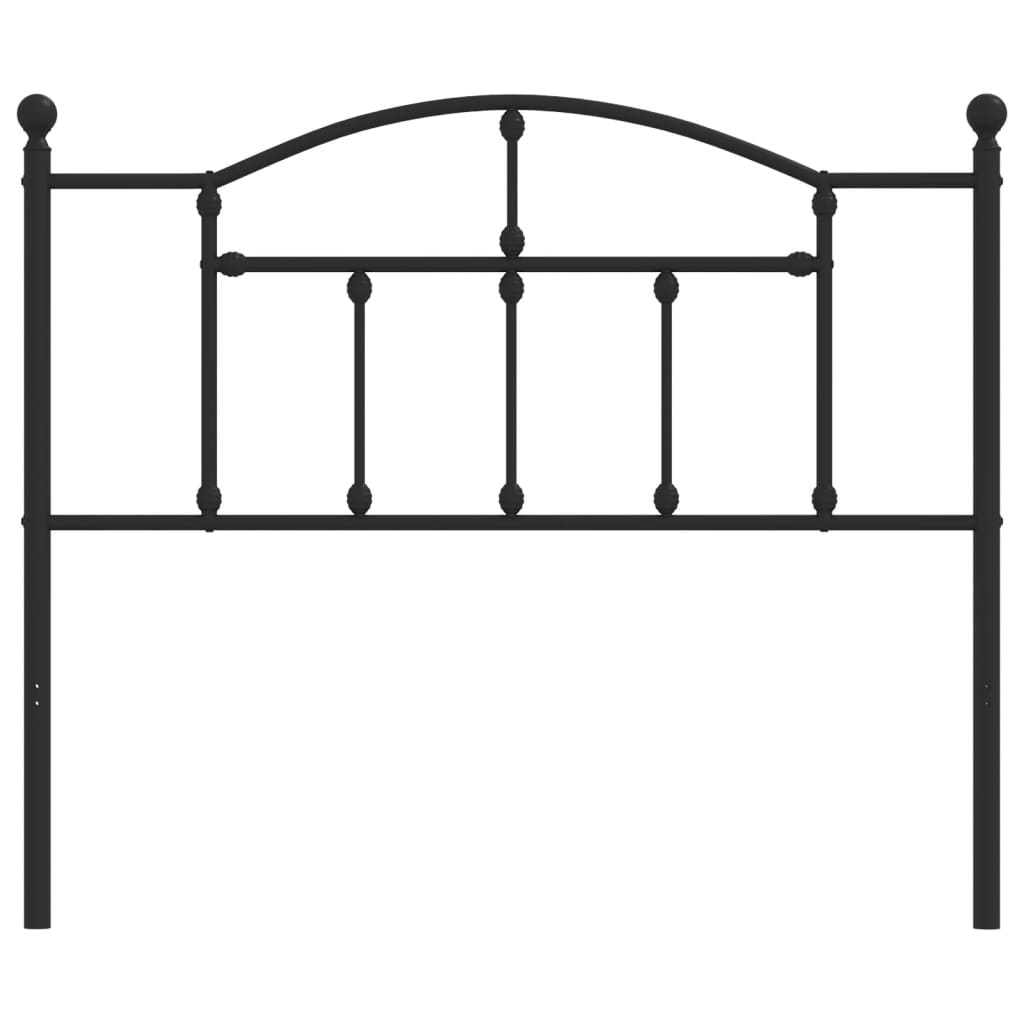 vidaXL Vervangend hoofdbord 90 cm metaal zwart