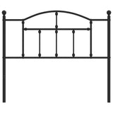vidaXL Vervangend hoofdbord 90 cm metaal zwart