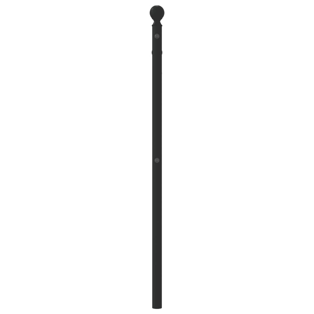 vidaXL Vervangend hoofdbord 90 cm metaal zwart