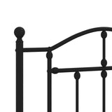 vidaXL Vervangend hoofdbord 90 cm metaal zwart