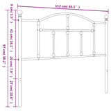 vidaXL Vervangend hoofdbord 90 cm metaal zwart