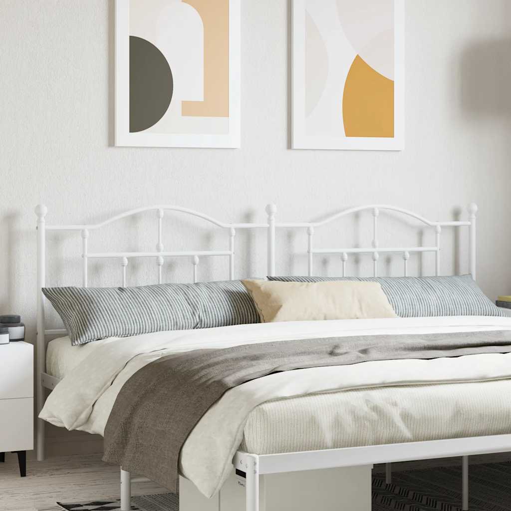 vidaXL Vervangend hoofdbord 90 cm metaal zwart