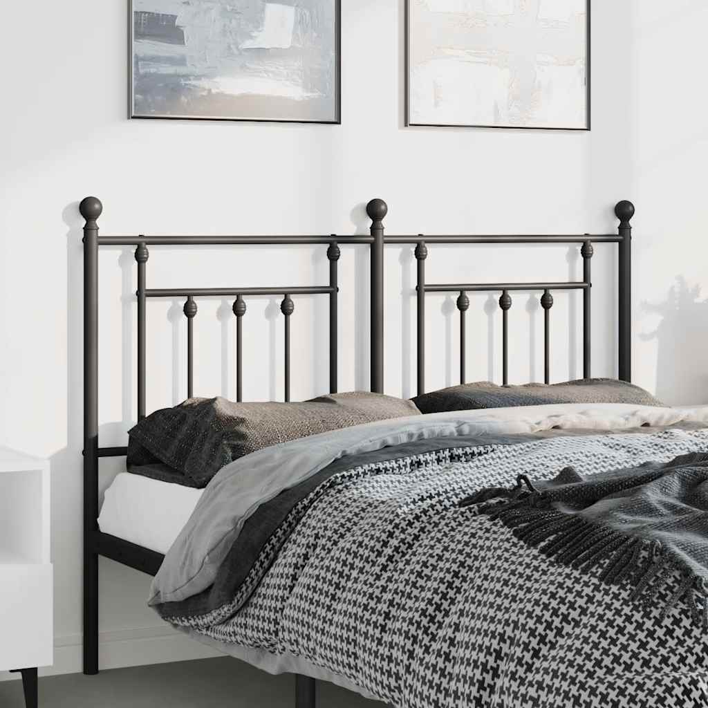 vidaXL Vervangend hoofdbord 75 cm metaal zwart