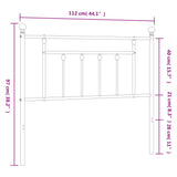 vidaXL Vervangend hoofdbord 75 cm metaal zwart