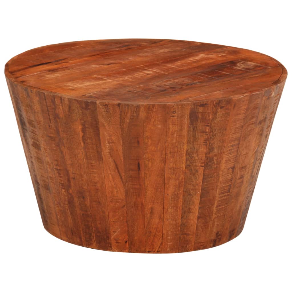 vidaXL Coffee table Ø52x30 cm solid rough mango wood