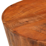 vidaXL Coffee table Ø52x30 cm solid rough mango wood