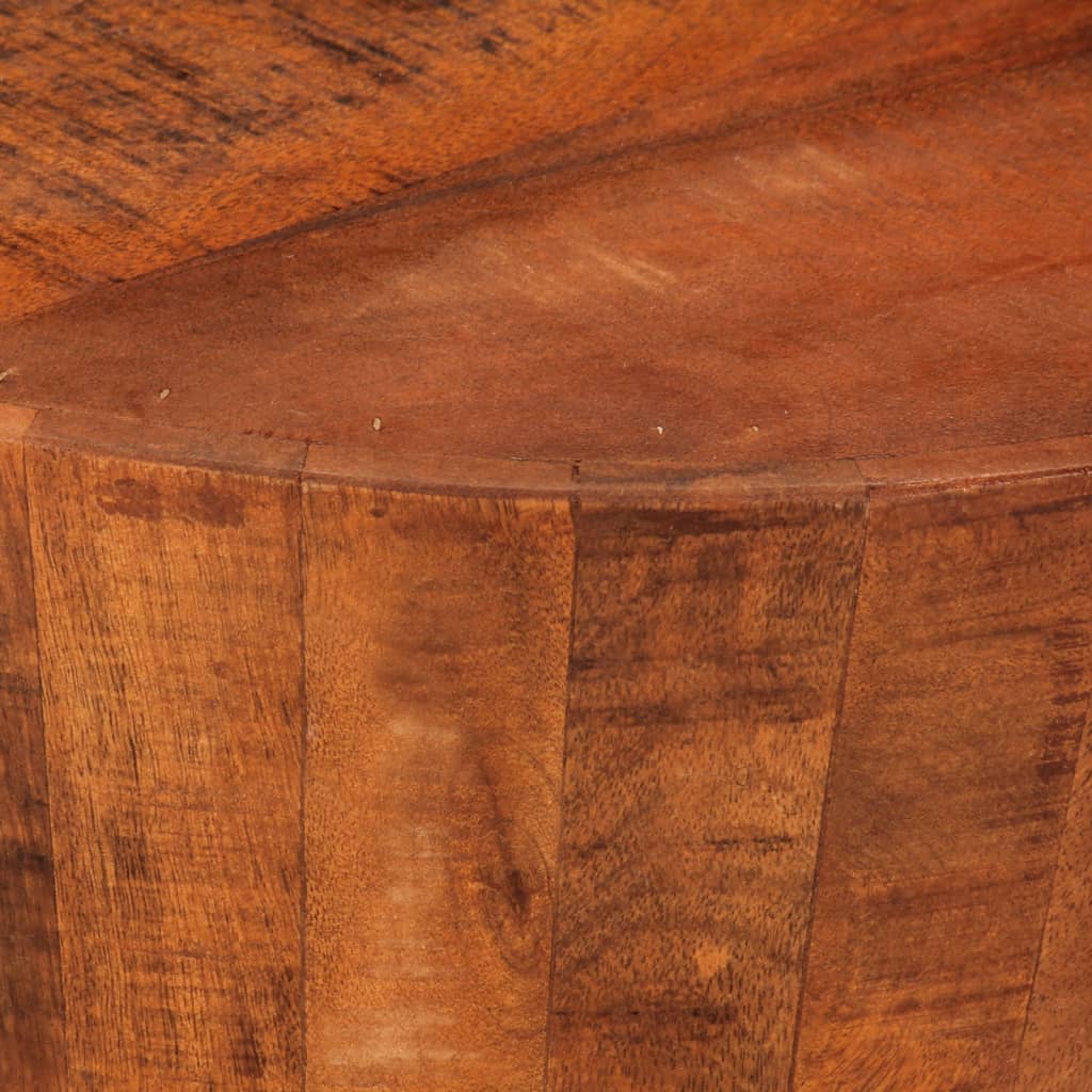 vidaXL Coffee table Ø52x30 cm solid rough mango wood
