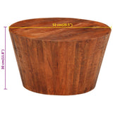 vidaXL Coffee table Ø52x30 cm solid rough mango wood