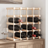 vidaXL Wijnrek voor 12 flessen 36x23x36 cm massief grenenhout