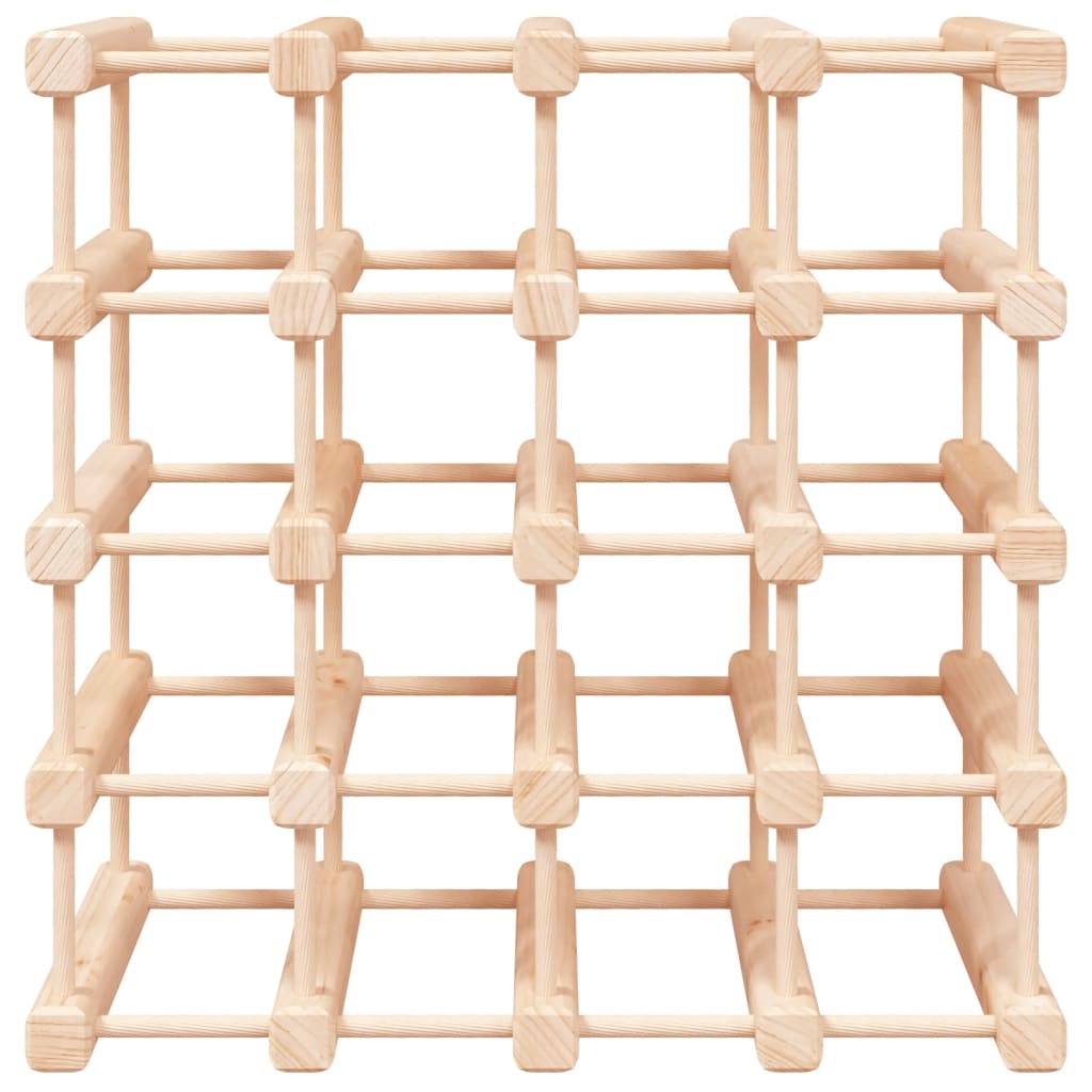 vidaXL Wijnrek voor 12 flessen 36x23x36 cm massief grenenhout