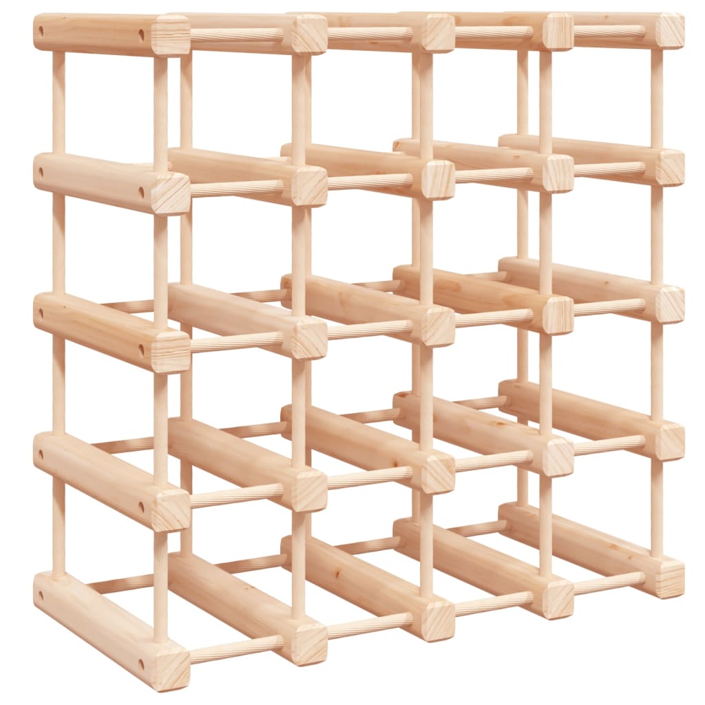 vidaXL Wijnrek voor 12 flessen 36x23x36 cm massief grenenhout