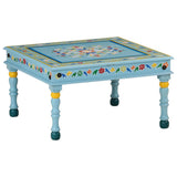 vidaXL Coffee table hand-painted solid mango wood turquoise