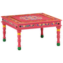 vidaXL Coffee table hand-painted solid mango wood turquoise