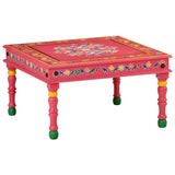 vidaXL Coffee table hand-painted solid mango wood turquoise