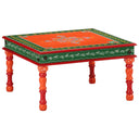 vidaXL Coffee table hand-painted solid mango wood turquoise