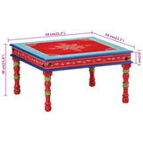 vidaXL Coffee table hand-painted solid mango wood turquoise