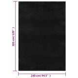 vidaXL Vloerkleed shaggy zwart 240x305 cm polyester