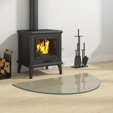 vidaXL Glass Hearth Plate Transparent 800 x 500 mm Glass
