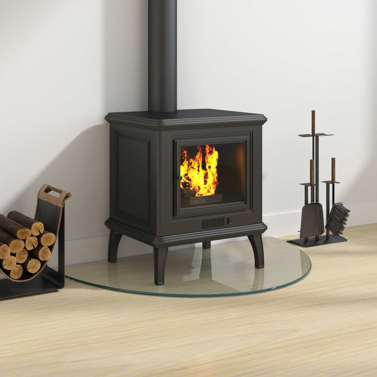 vidaXL Glass Hearth Plate Transparent 800 x 500 mm Glass