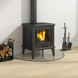 vidaXL Glass Hearth Plate Transparent 800 x 500 mm Glass