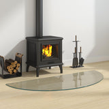 vidaXL Glass Hearth Plate Transparent 800 x 500 mm Glass