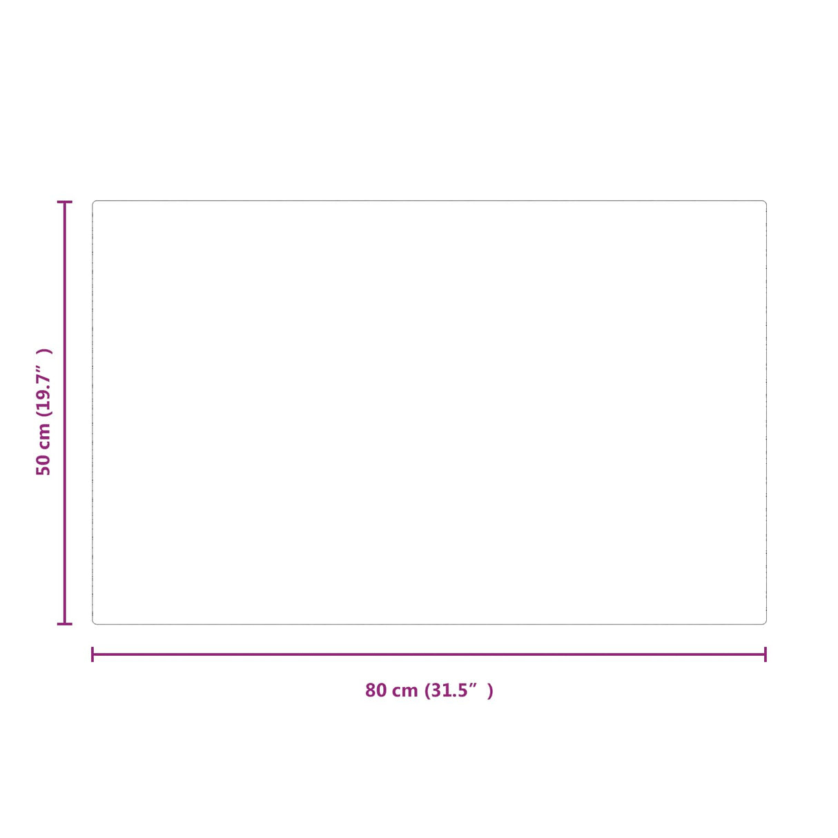 vidaXL Glazen haardplaat Doorzichtig 80 x 50 cm Glas
