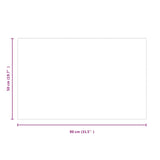 vidaXL Glazen haardplaat Doorzichtig 80 x 50 cm Glas