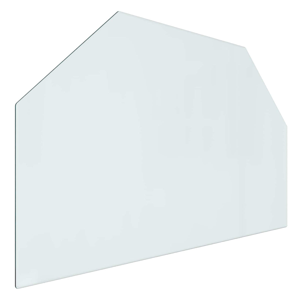 vidaXL Glazen haardplaat Doorzichtig 80 x 50 cm Glas