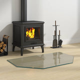 vidaXL Glass Hearth Plate Transparent 80 x 50 cm Glass