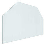 vidaXL Glass Hearth Plate Transparent 80 x 50 cm Glass
