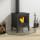 vidaXL Glass Hearth Plate Transparent 80 x 50 cm Glass