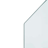 vidaXL Glass Hearth Plate Transparent 80 x 50 cm Glass
