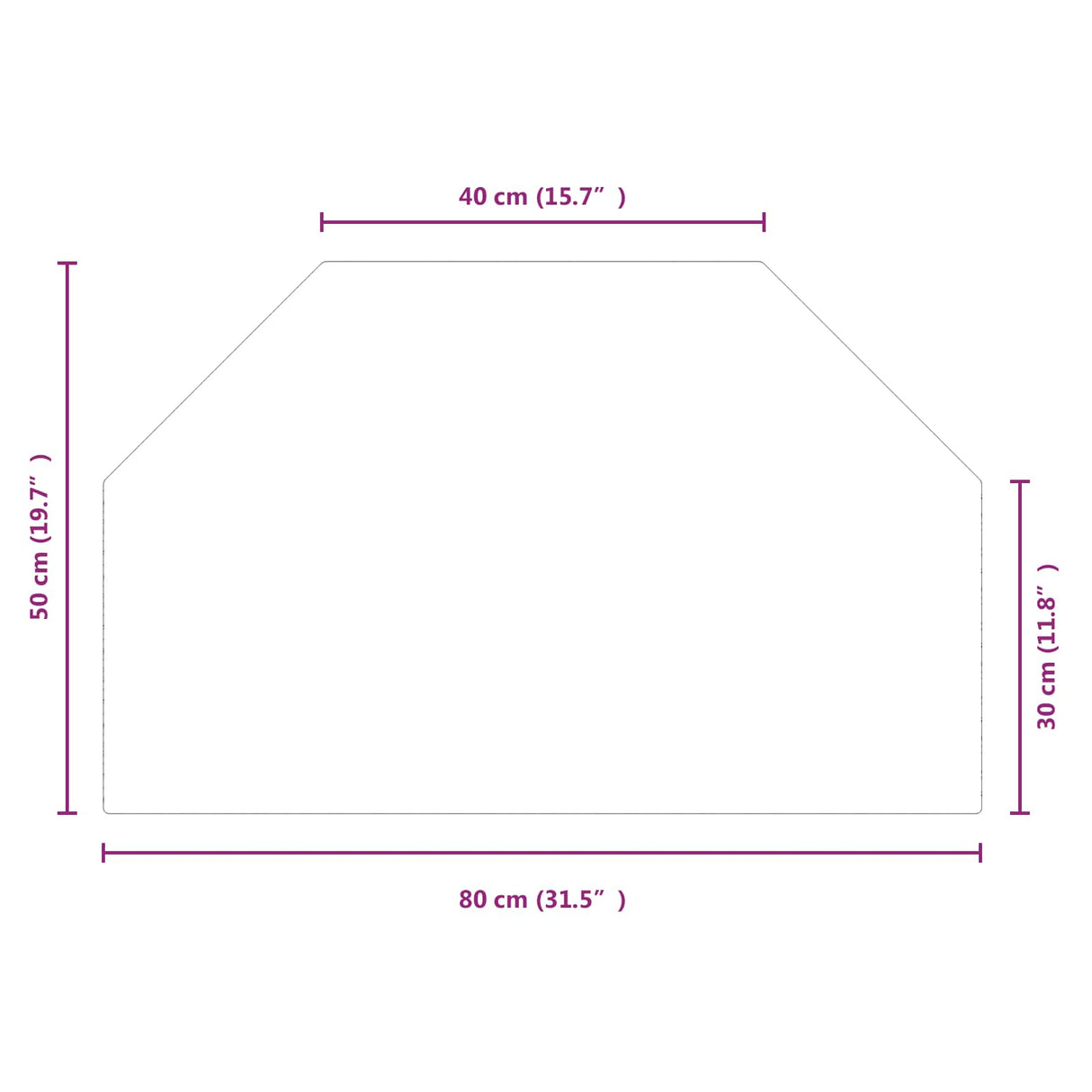 vidaXL Glass Hearth Plate Transparent 80 x 50 cm Glass