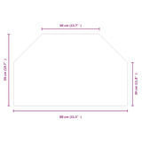 vidaXL Glass Hearth Plate Transparent 80 x 50 cm Glass