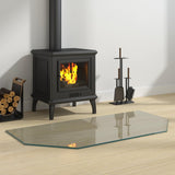 vidaXL Glass Hearth Plate Transparent 80 x 50 cm Glass