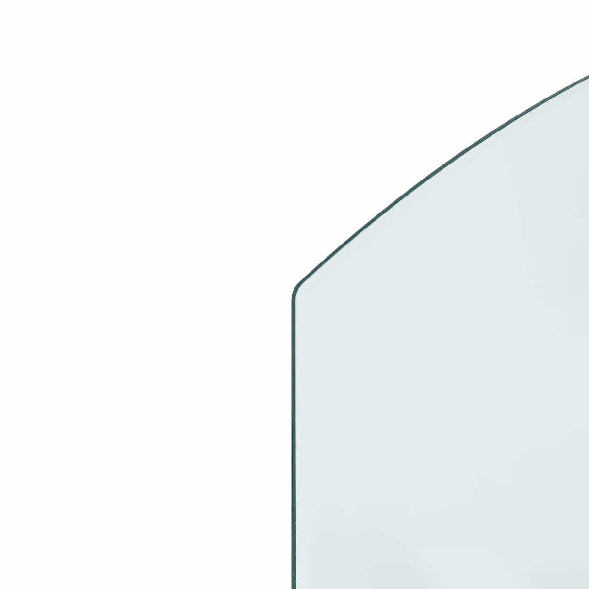 vidaXL Glass Fireplace Hearth Plate Clear 80 x 50 cm Glass