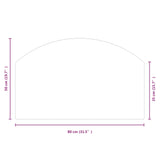 vidaXL Glass Fireplace Hearth Plate Clear 80 x 50 cm Glass