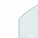 vidaXL Glazen haardplaat Doorzichtig 80 x 50 cm Glas