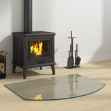 vidaXL Glazen haardplaat Doorzichtig 80 x 50 cm Glas