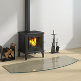 vidaXL Glazen haardplaat Doorzichtig 80 x 50 cm Glas