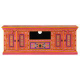 vidaXL Tv-meubel 110x30x40 cm massief mangohout roze
