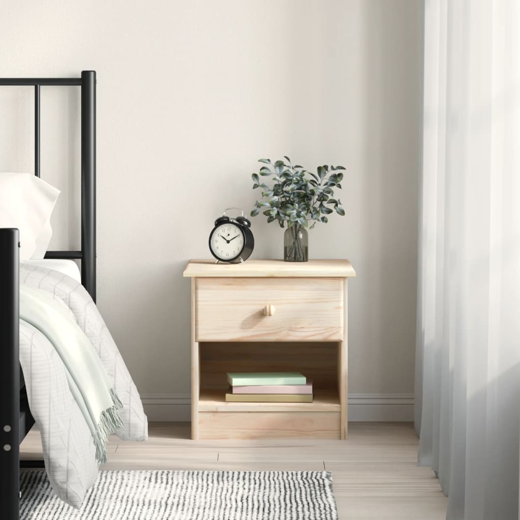 vidaXL Nightstand ALTA 41x35x41 cm Solid Pine Wood