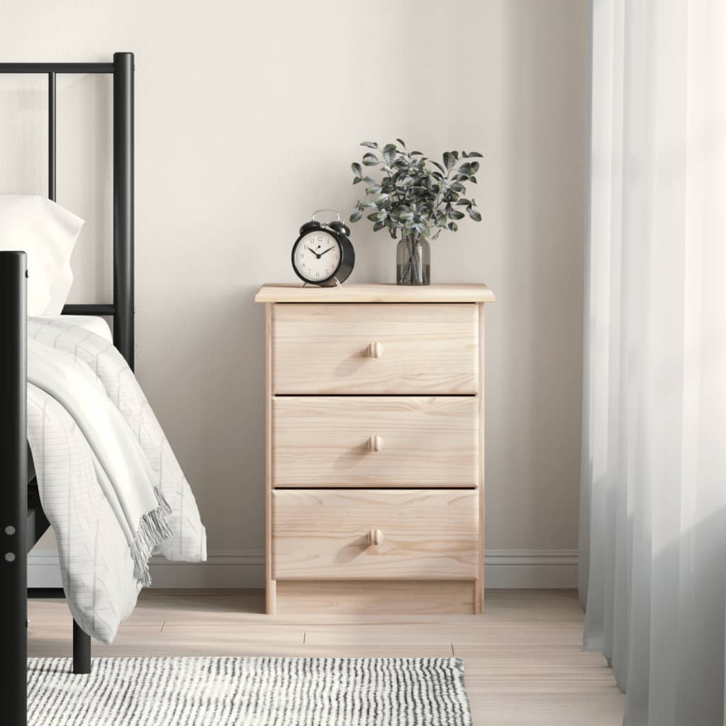 vidaXL Nightstand ALTA 41x35x41 cm Solid Pine Wood