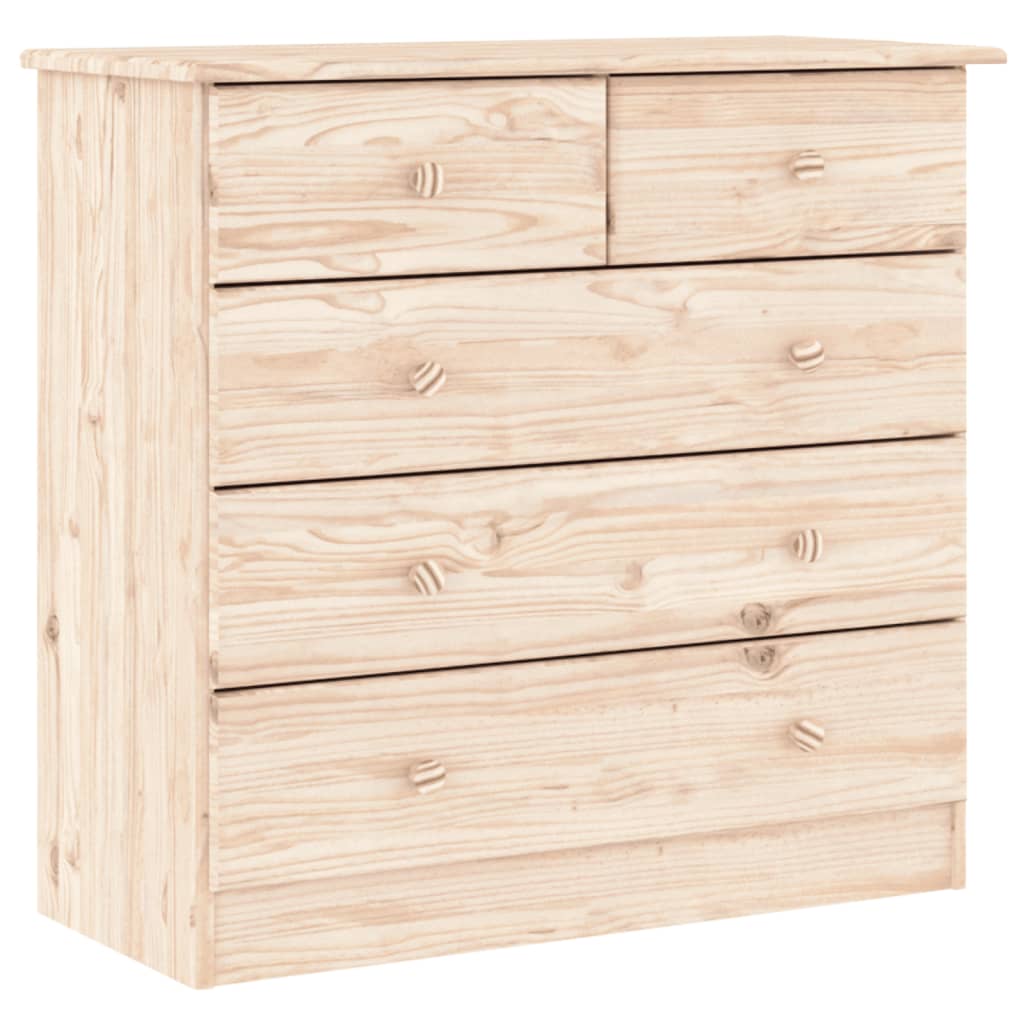 vidaXL Chest of Drawers ALTA 77x35x73 cm Solid Pine Wood