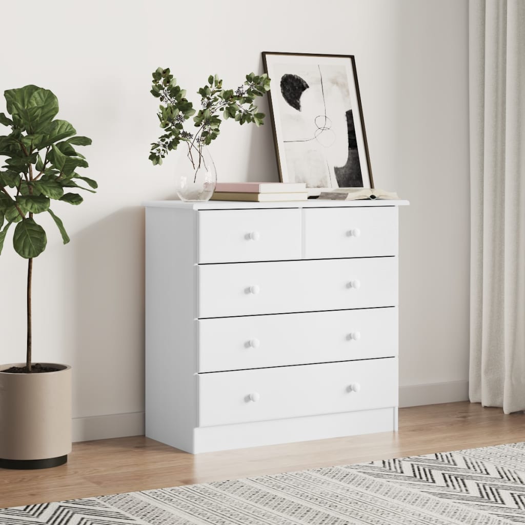 vidaXL Chest of Drawers ALTA 77x35x73 cm Solid Pine Wood