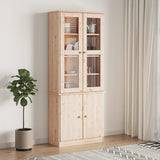 vidaXL Vitrinekast ALTA 77x35x186,5 cm massief grenenhout