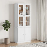 vidaXL Vitrinekast ALTA 77x35x186,5 cm massief grenenhout