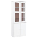 vidaXL Vitrinekast ALTA 77x35x186,5 cm massief grenenhout