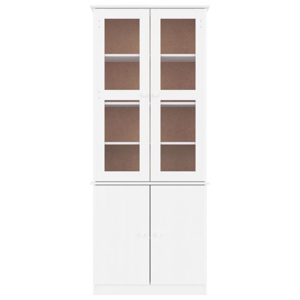 vidaXL Vitrinekast ALTA 77x35x186,5 cm massief grenenhout